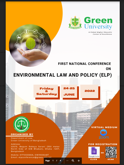 1st National Conference on Environmental Law and Policy