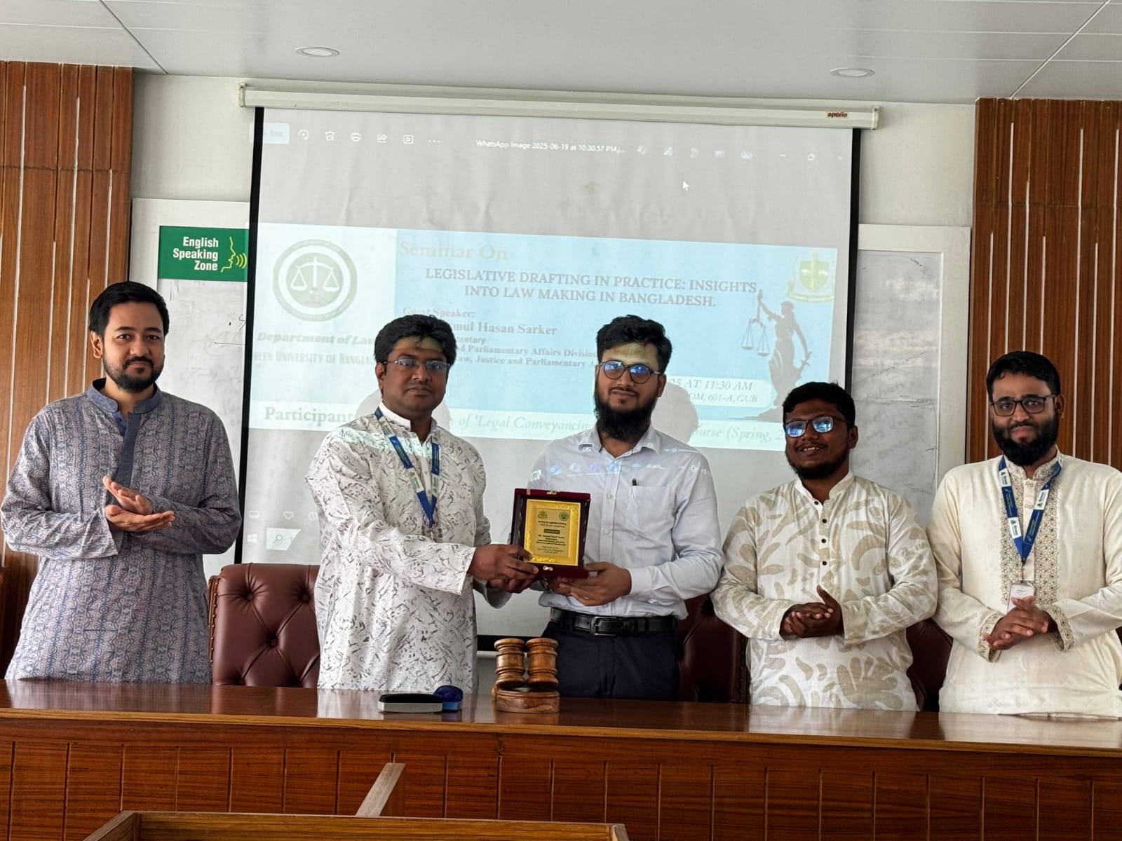 Seminar on “Legislative Drafting in Practice: Insights into Law Making in Bangladesh”