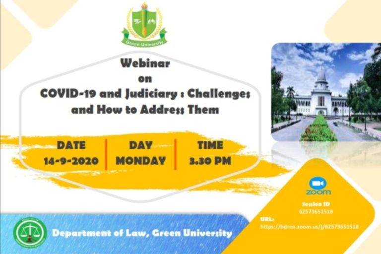 Webinar on "COVID-19 and Judiciary| Challenges and How to Address them"